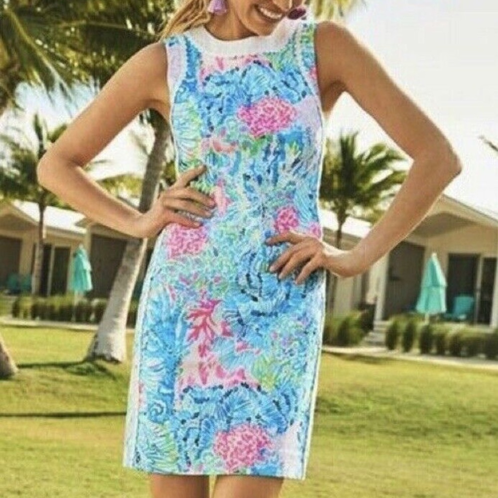 Lilly Pulitzer Mila Stretch Shift Dress Sink Or Swim NWT